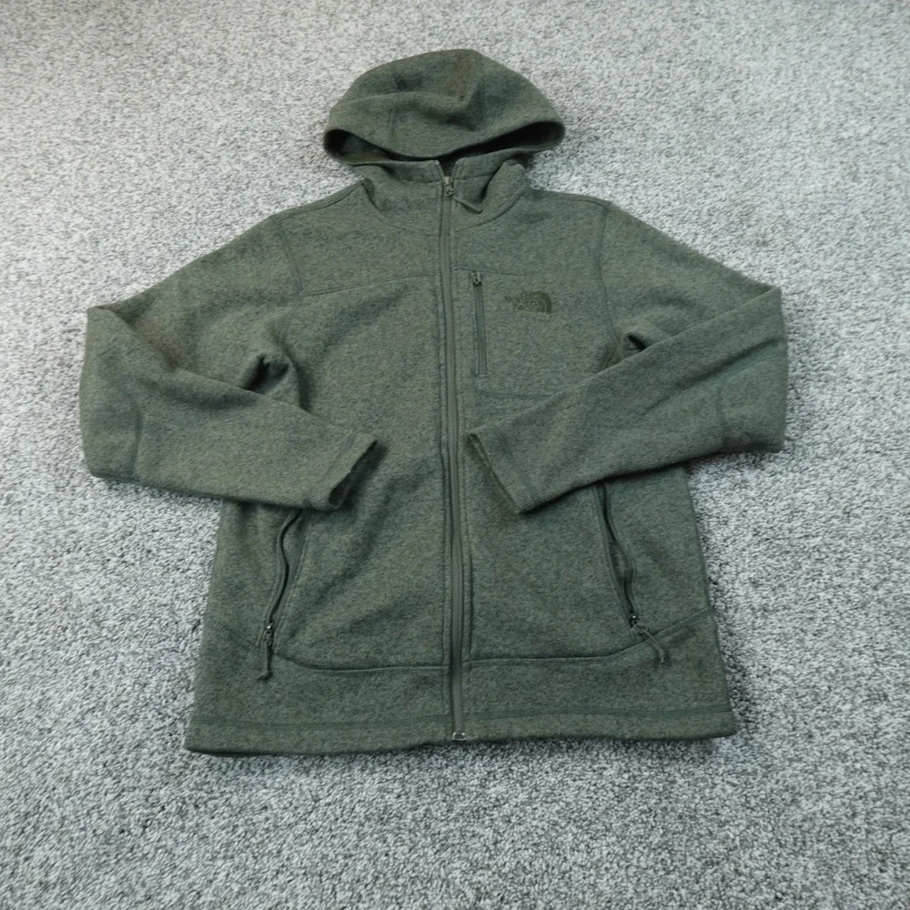 North Face Jacket Mens S Green Full Zip Gordon Lyons Hoodie Sweater Sweatshirt